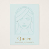 Weergavekaart met blauw gezicht voor vrouwen visitekaartje (Voorkant)