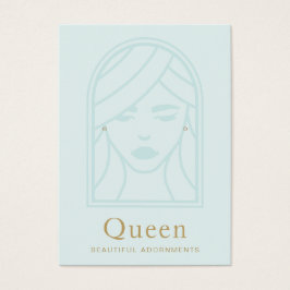 Weergavekaart met blauw gezicht voor vrouwen visitekaartje