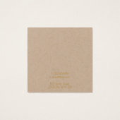 Weergavekaart voor geometrische gouden oorkonde vierkante visitekaartjes (Achterkant)