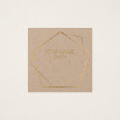 Weergavekaart voor geometrische gouden oorkonde vierkante visitekaartjes (Voorkant)