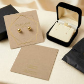 Weergavekaart voor geometrische gouden oorkonde vierkante visitekaartjes