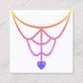 Weergaveknop kleurverloop Ombre regenboogstraal Ke Vierkante Visitekaartje (Voorkant)