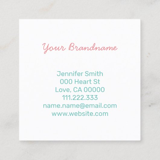 Weergaveknop kleurverloop Ombre regenboogstraal Ke Vierkante Visitekaartje (Achterkant)