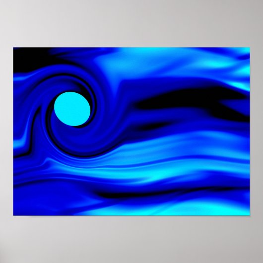 Weergaven die de maan slikken poster (Voorkant)