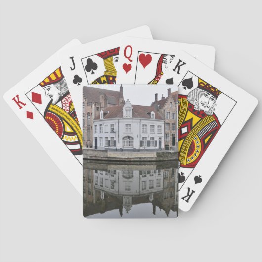 Weergaven van de gebouwen in de rivierwaterloop pokerkaarten (Achterkant)