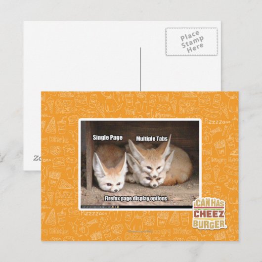 Weergaveopties pagina briefkaart (Voorkant / Achterkant)