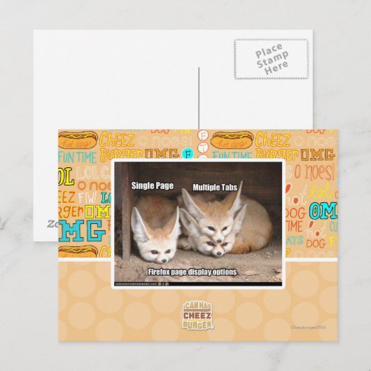 Weergaveopties pagina briefkaart (Voorkant / Achterkant)