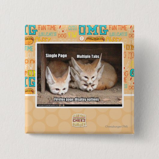 Weergaveopties pagina vierkante button 5,1 cm (Voorkant)