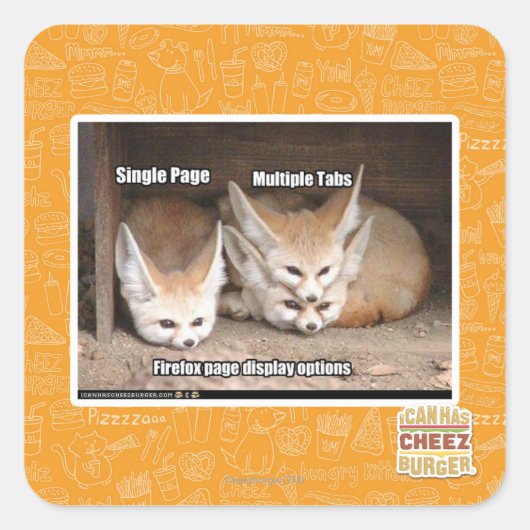 Weergaveopties pagina vierkante sticker (Voorkant)