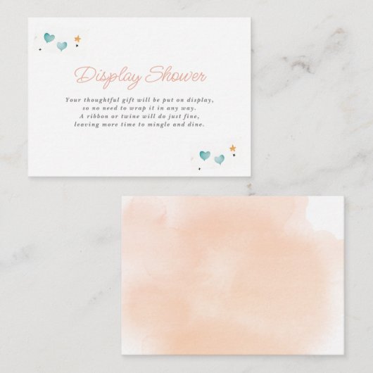 Weergaveschol voor flitsende kunsten en sterren informatiekaartje (Voorkant / Achterkant)