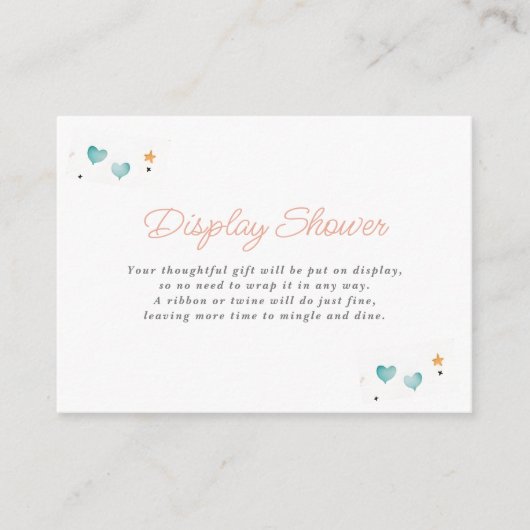 Weergaveschol voor flitsende kunsten en sterren informatiekaartje (Voorkant)