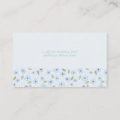 Weergaveschoon: geen omloopgedicht blauw ditsy ven informatiekaartje (Achterkant)