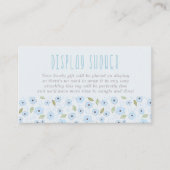 Weergaveschoon: geen omloopgedicht blauw ditsy ven informatiekaartje (Voorkant)