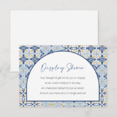 Weergaveschower, Capri-Baby shower, Italiaans them Informatiekaartje (Voorkant / Achterkant)