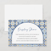 Weergaveschower, Capri-Baby shower, Italiaans them Informatiekaartje (Voorkant / Achterkant)