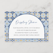 Weergaveschower, Capri-Baby shower, Italiaans them Informatiekaartje (Voorkant)