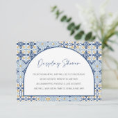 Weergaveschower, Capri-Baby shower, Italiaans them Informatiekaartje (Staand voorkant)