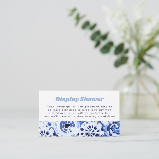 Weergaveschower: geen omhulling kleurstof blauw sh informatiekaartje (Staand voorkant)