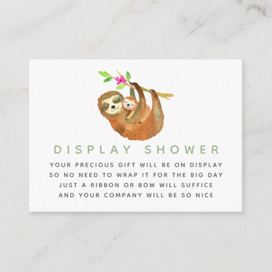 Weergaveschower met waterverf, op maat gesneden Ba Informatiekaartje (Voorkant)