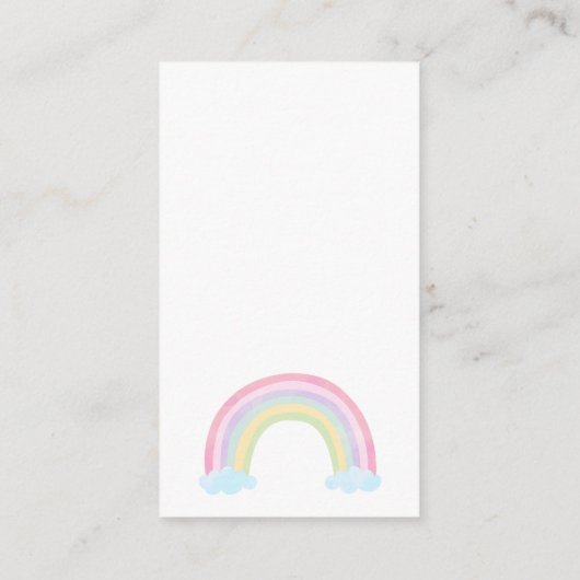 Weergaveschower voor Baby shower van pastel Informatiekaartje (Achterkant)