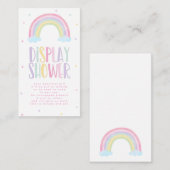 Weergaveschower voor Baby shower van pastel Informatiekaartje (Voorkant / Achterkant)