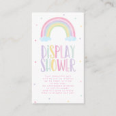 Weergaveschower voor Baby shower van pastel Informatiekaartje (Voorkant)