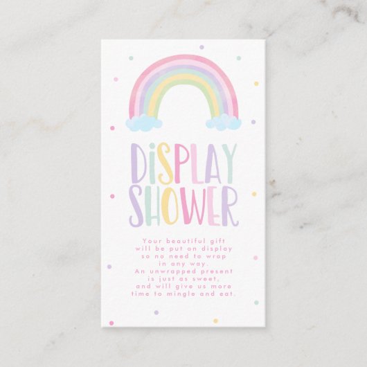 Weergaveschower voor Baby shower van pastel Informatiekaartje (Voorkant)