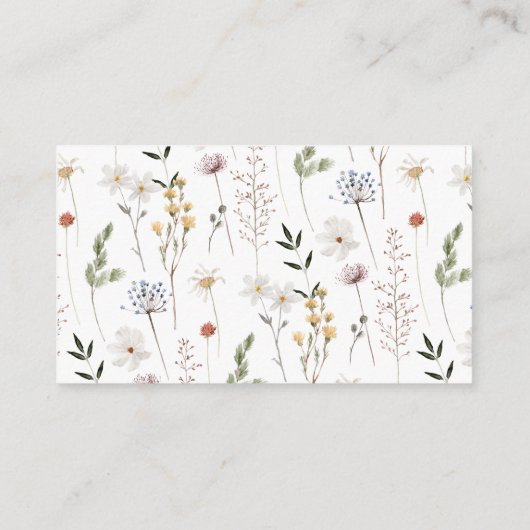 Weergaveschower voor wilde bloemen informatiekaartje (Achterkant)