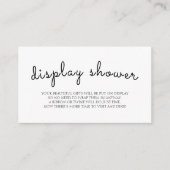 Weergaveschower: zwarte witte Baby shower behuizin Informatiekaartje (Voorkant)