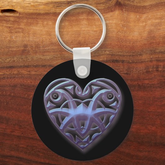 Weergespiegelde harten sleutelhanger (Voorkant)