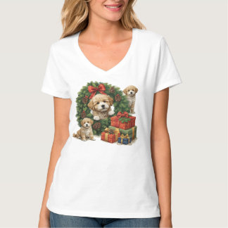 Weerhond Kerstmis T-shirt