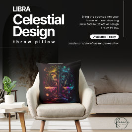 Weerkaart Libra Zodiac Design Sierkussen