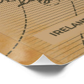  weerkaart van Ierland & Noord-Ierland Perfect Poster (Hoek)