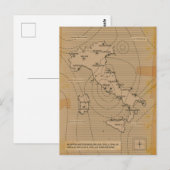  weerkaart van Italië, Scilly en Sardinië Briefkaart (Voorkant / Achterkant)