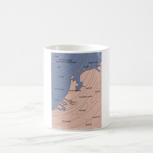 Weerkaart van Nederland Koffiemok (Center)
