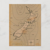  weerkaart van Nieuw-Zeeland Briefkaart (Voorkant)