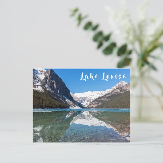 Weerkaatsing op Lake Louise - Banff NP, Canada Briefkaart (Staand voorkant)