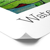 Weerkaatsing van waterlelies poster (Hoek)