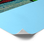 Weerkaatsing waterlelies poster (Hoek)