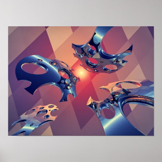 Weerkaatsingen van Lichtvlucht Poster (Voorkant)