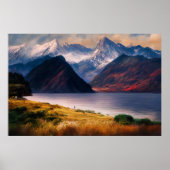 Weerkaatsingen van Zonsondergang Poster (Voorkant)