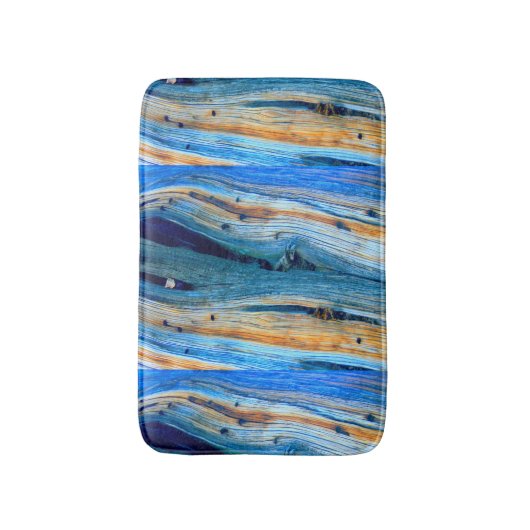 weerkaatste blauwe schuur badmat (Voorkant Verticaal)