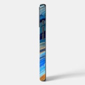 weerkaatste blauwe schuur Case-Mate iPhone case (Achterkant / Links)