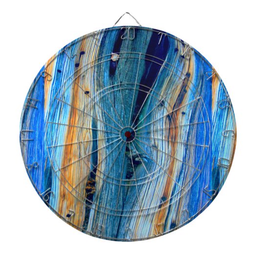 weerkaatste blauwe schuur dartbord (Voorkant)