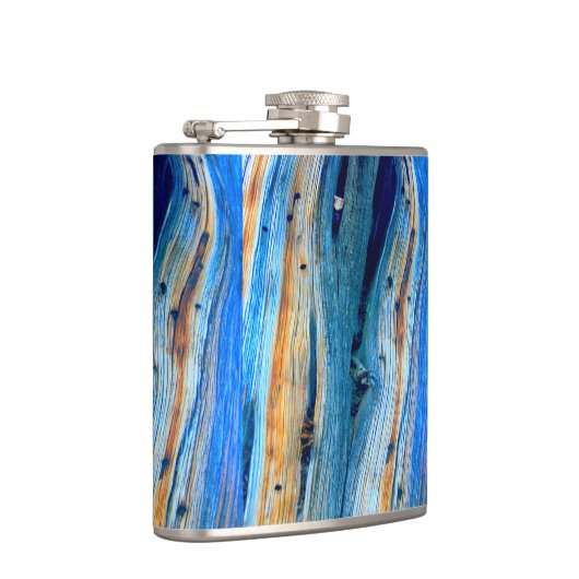 weerkaatste blauwe schuur heupfles (Rechts)