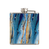 weerkaatste blauwe schuur heupfles (Achterkant)