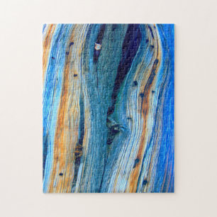 weerkaatste blauwe schuur legpuzzel