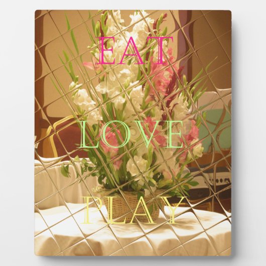 Weerkaatste Bloemen Kunstprint Fotoplaat (Voorkant)