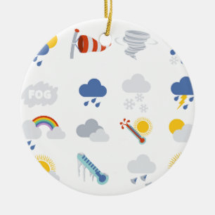 Weerpictogrammen Keramisch Ornament