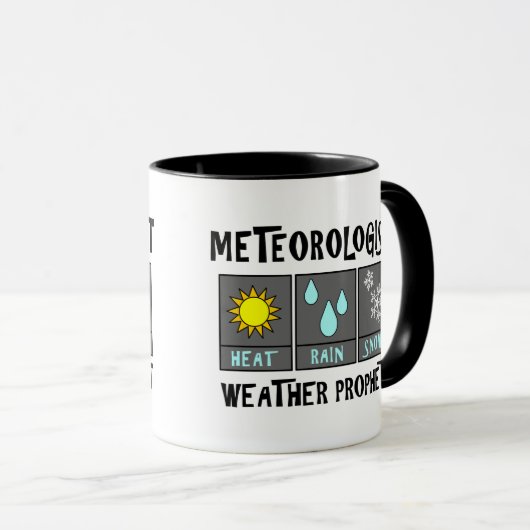weerprofeet van de meteoroloog mok (Voorkant rechts)